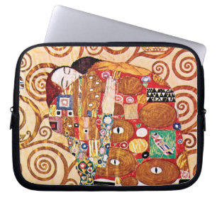 Gustav Klimt - Die Embrace - Kunstmalerei Laptopschutzhülle