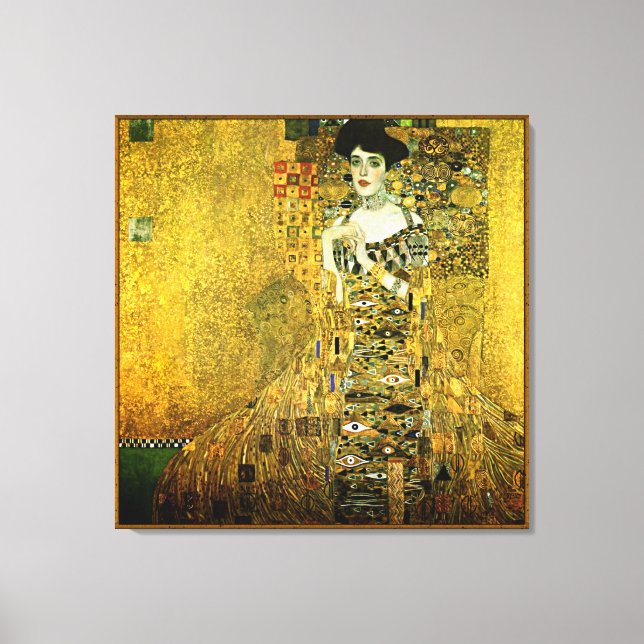 Gustav Klimt die goldene Dame auf Tuch Leinwanddruck (Vorderseite)