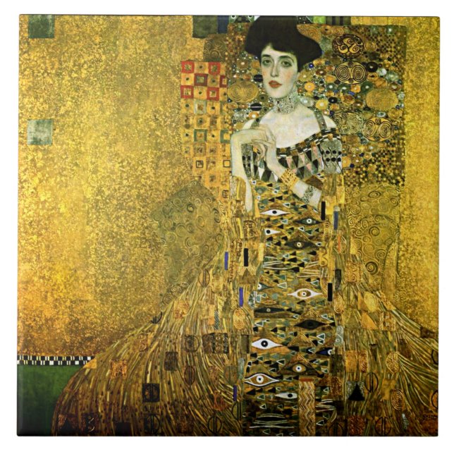 Gustav Klimt die goldene Dame Ceramics Fliese (Vorderseite)