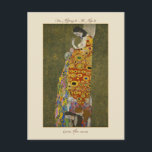 Gustav Klimt die Hoffnung II 1907-1908 Postkarte<br><div class="desc">"Wer will, etwas über mich zu wissen - als Künstler, das einzige Bemerkenswerte - sollte sich meine Bilder genau ansehen und versuchen, in ihnen zu sehen, was ich bin und was ich gewollt habe." — Klimt1 Gustav Klimt malte 1907/8 auf der Leinwand Hoffnung II mit Ölfarben, Gold und Platin. Es...</div>