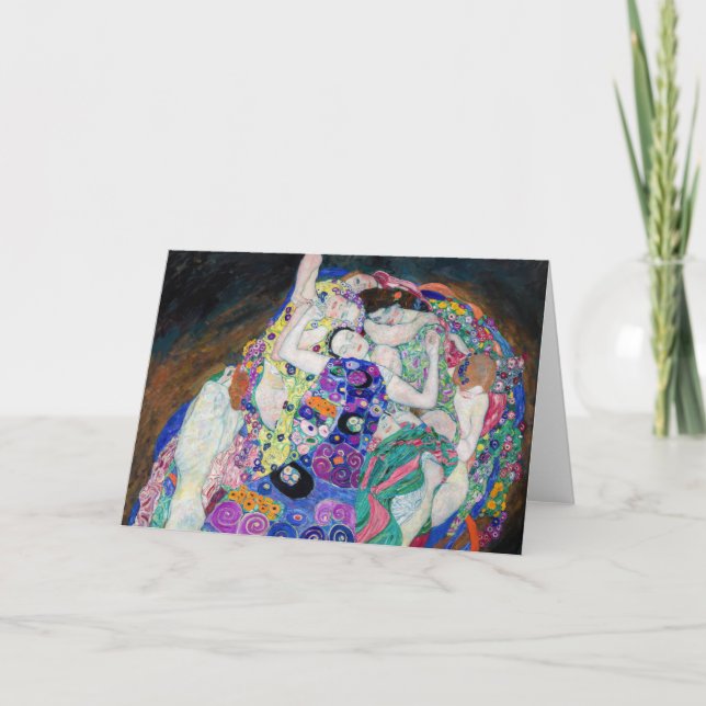 Gustav Klimt - Die Jungfrau Karte (Vorderseite)