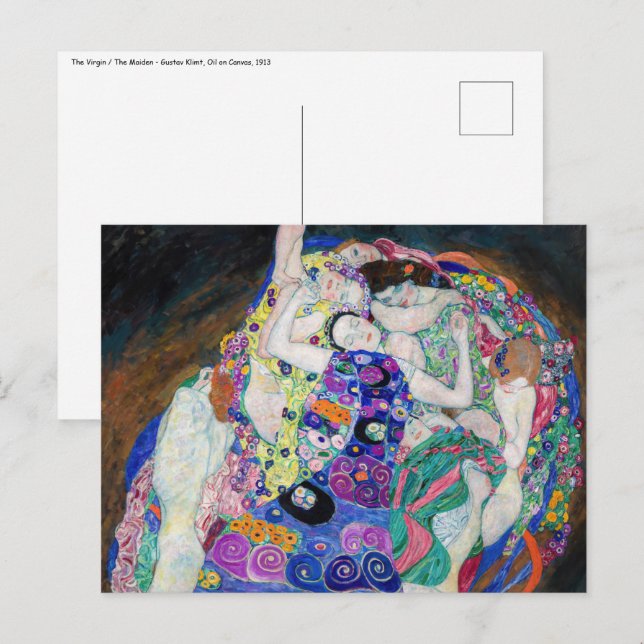 Gustav Klimt - Die Jungfrau Postkarte (Vorne/Hinten)