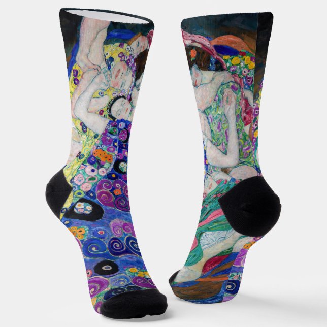 Gustav Klimt - Die Jungfrau Socken (Gewinkelt)