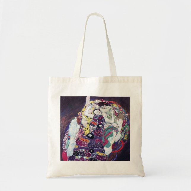 Gustav Klimt die Jungfrau-Taschen-Tasche Tragetasche (Vorne)