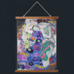 Gustav Klimt - Die Jungfrau Wandteppich Mit Holzrahmen<br><div class="desc">Die Jungfrau / Der Maiden - Gustav Klimt,  Öl auf Leinwand,  1913</div>
