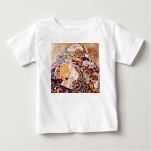Gustav Klimt - Die Kinderkrippe - Neugeborene Baby T-shirt