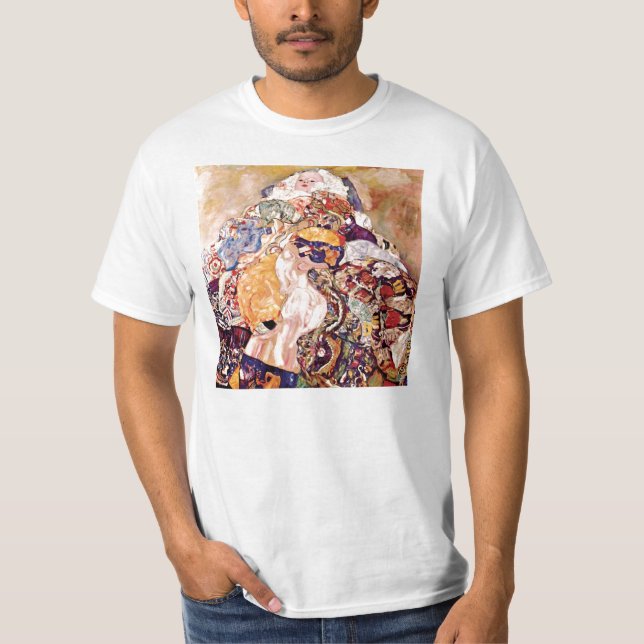 Gustav Klimt - Die Kinderkrippe - Neugeborene T-Shirt (Vorderseite)