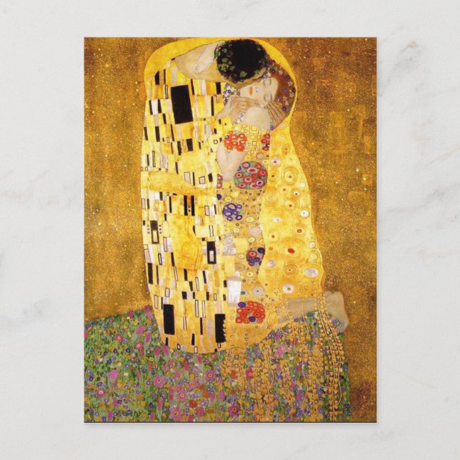 Gustav Klimt Die Kiss Postkarte (Vorderseite)