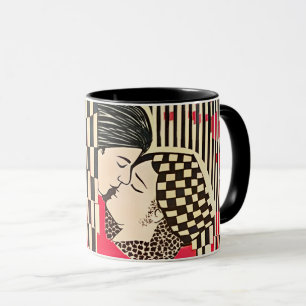 Gustav Klimt Die optische Täuschung von Kiss x Bau Tasse