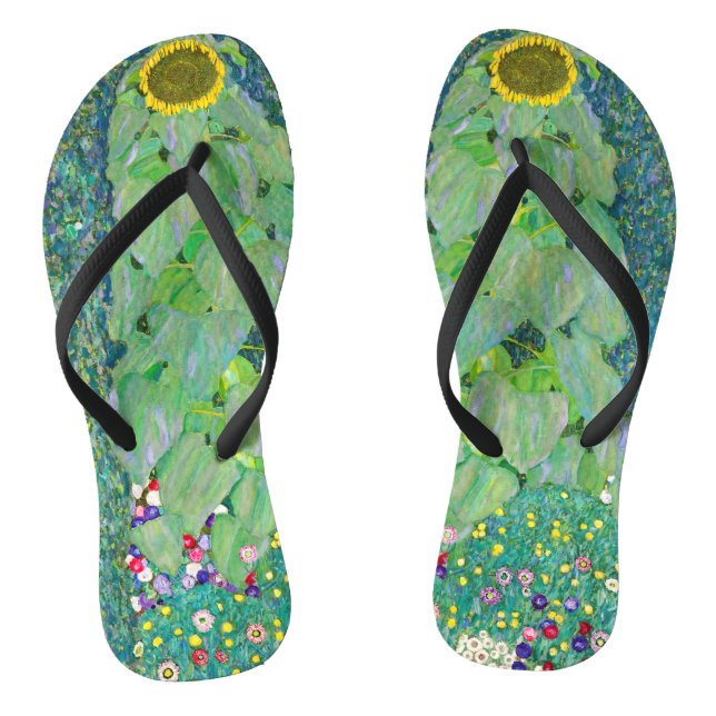 Gustav Klimt - Die Sonnenblume Flip Flops (Fußbett)