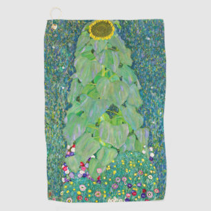 Gustav Klimt - Die Sonnenblume Golfhandtuch