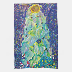Gustav Klimt - Die Sonnenblume Kunstmalerei Handtuch