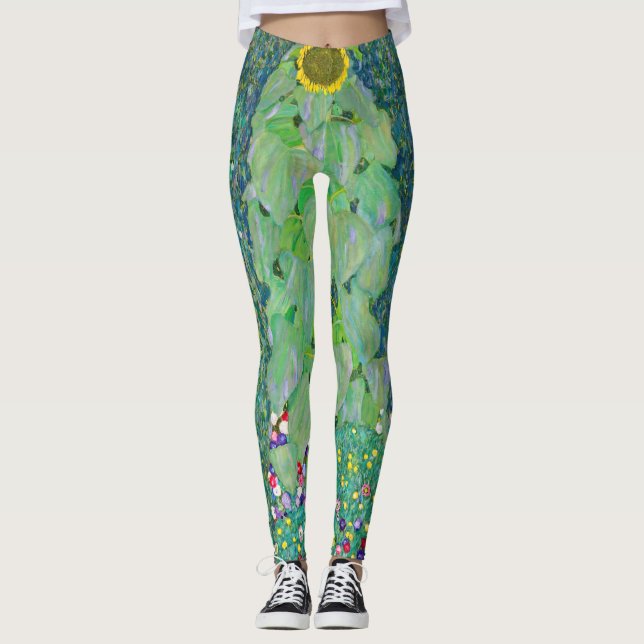 Gustav Klimt - Die Sonnenblume Leggings (Vorderseite)