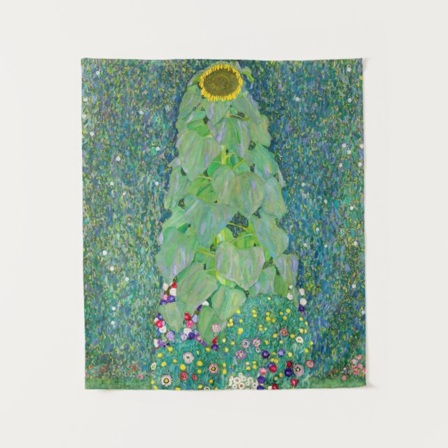 Gustav Klimt - Die Sonnenblume Wandteppich (Vorderseite)