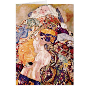 Gustav Klimt - Die Wiege - Neugeborenes