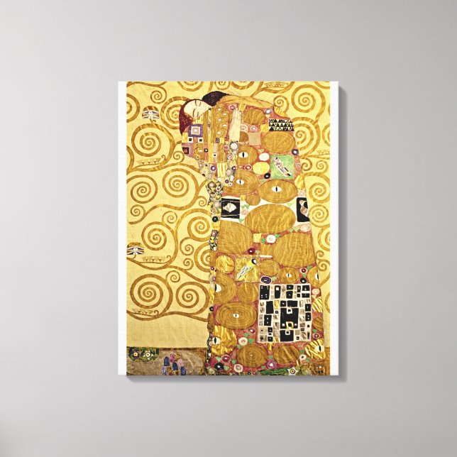 Gustav Klimt - Erfüllung Leinwanddruck (Vorderseite)