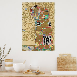 Gustav Klimt Erfüllung Stoclet-Fries Kunstposter Poster