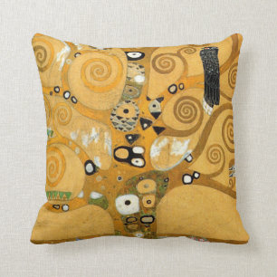Gustav Klimt Eule auf einem Baum Kissen