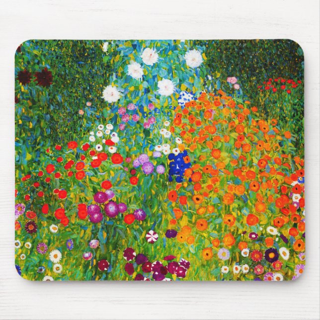 Gustav Klimt , “ Farmhouse garden ” Mousepad (Vorne)