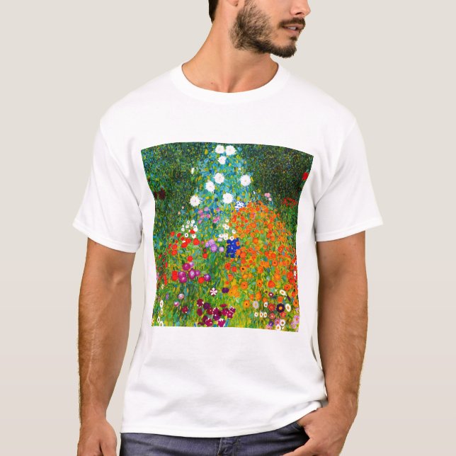 Gustav Klimt , “ Farmhouse garden ” T-Shirt (Vorderseite)