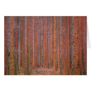 Gustav Klimt Fir Forest Tannenwald Rote Bäume