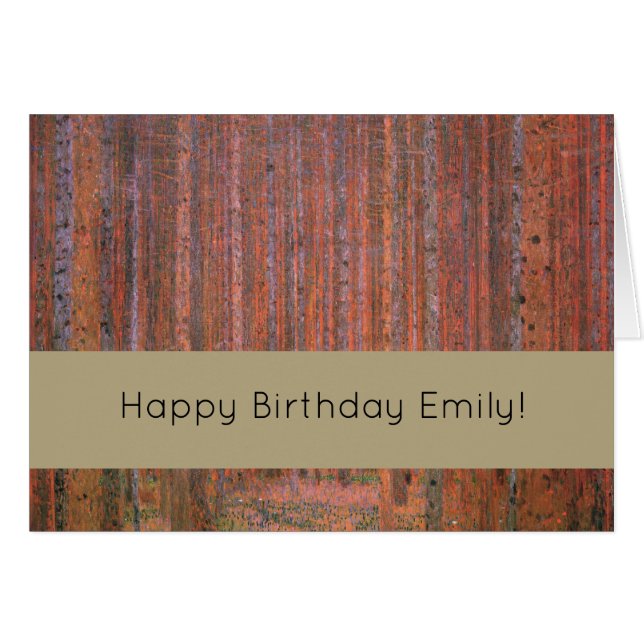 Gustav Klimt Fir Forest Tannenwald Rote Bäume (Vorderseite (Horizontal))