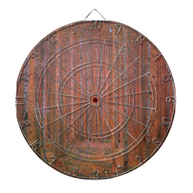 Gustav Klimt Fir Forest Tannenwald Rote Bäume Dartscheibe (vorne)