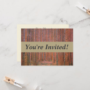 Gustav Klimt Fir Forest Tannenwald Rote Bäume Einladung