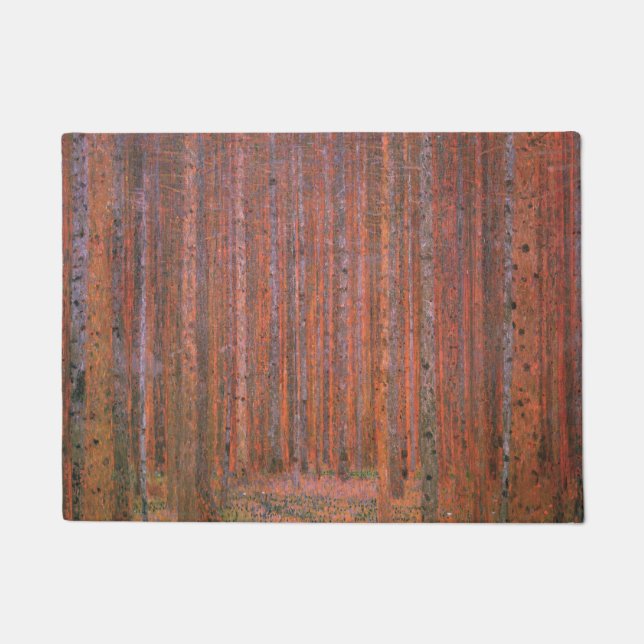 Gustav Klimt Fir Forest Tannenwald Rote Bäume Fußmatte (Vorderseite)