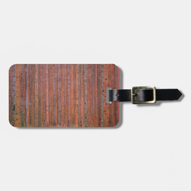 Gustav Klimt Fir Forest Tannenwald Rote Bäume Gepäckanhänger (Vorderseite horizontal)