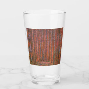 Gustav Klimt Fir Forest Tannenwald Rote Bäume Glas