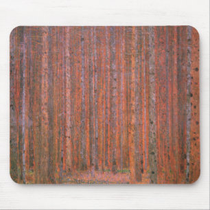 Gustav Klimt Fir Forest Tannenwald Rote Bäume Mousepad