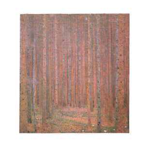 Gustav Klimt Fir Forest Tannenwald Rote Bäume Notizblock