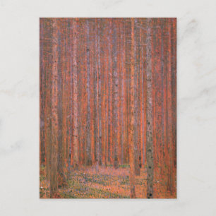 Gustav Klimt Fir Forest Tannenwald Rote Bäume Postkarte
