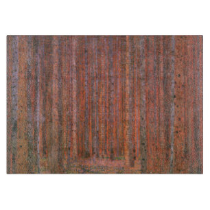 Gustav Klimt Fir Forest Tannenwald Rote Bäume Schneidebrett