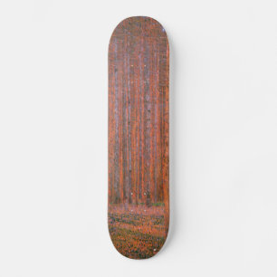 Gustav Klimt Fir Forest Tannenwald Rote Bäume Skateboard