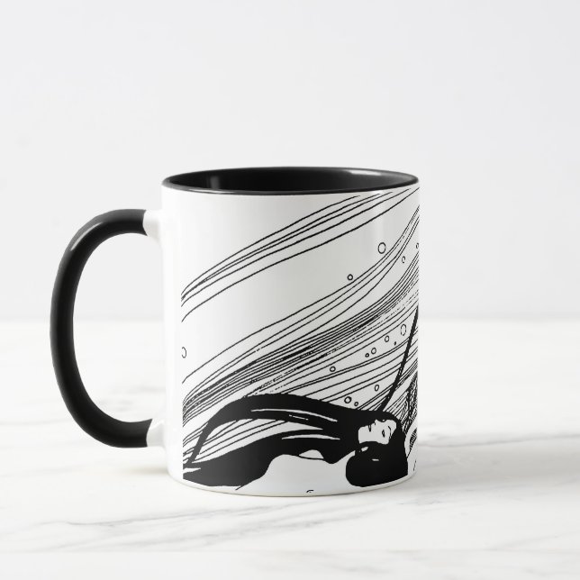 Gustav Klimt - Fischblut Surreal Japanische Kunst Tasse (Links)