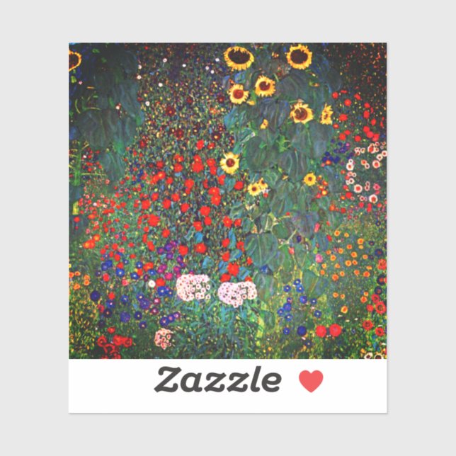 Gustav Klimt Flower Garden Aufkleber (Blatt)