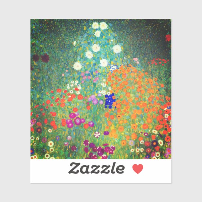 Gustav Klimt Flower Garden Aufkleber (Blatt)