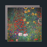 Gustav Klimt Flower Garden Auto Magnet<br><div class="desc">Car Magnet mit Gustav Klimts Ölgemälde Farm Garden mit Sonnenblumen (1907). Ein wunderschöner Garten mit Sonnenblumen und exquisiten blauen,  roten,  lila,  rosa und weißen Blume. Ein großartiges Geschenk für Jugendliche und österreichische Kunstliebhaber.</div>