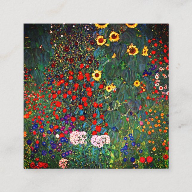 Gustav Klimt Flower Garden Begleitkarte (Vorderseite)