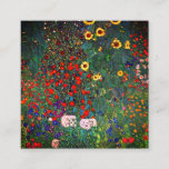 Gustav Klimt Flower Garden Begleitkarte<br><div class="desc">Umschließungskarten mit Gustav Klimts Ölgemälde Farm Garden mit Sonnenblumen (1907). Ein wunderschöner Garten mit Sonnenblumen und exquisiten blauen,  roten,  lila,  rosa und weißen Blume. Ein großartiges Geschenk für Jugendliche und österreichische Kunstliebhaber.</div>