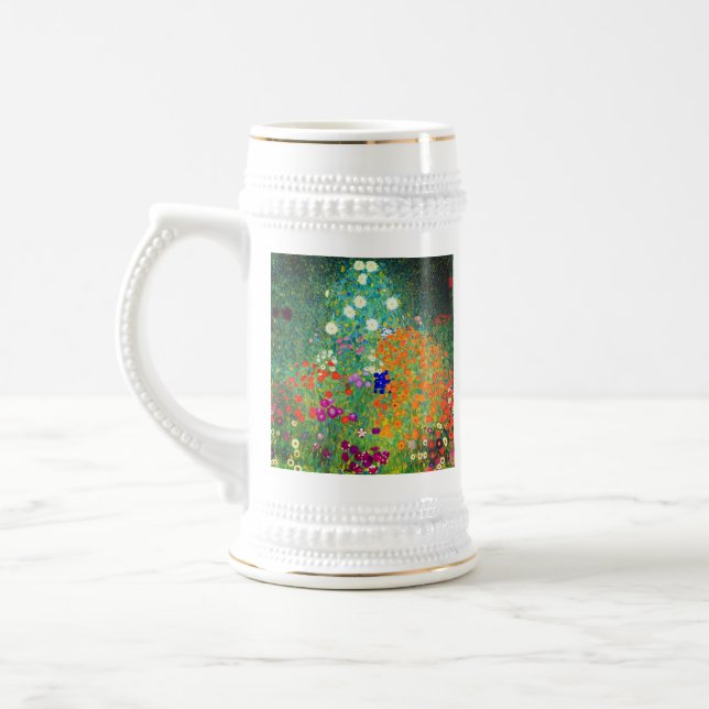 Gustav Klimt Flower Garden Bierglas (Links)