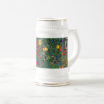 Gustav Klimt Flower Garden Bierglas<br><div class="desc">Bier Stein mit Gustav Klimts Ölgemälde Farm Garden mit Sonnenblumen (1907). Ein wunderschöner Garten mit Sonnenblumen und exquisiten blauen, roten, lila, rosa und weißen Blume. Ein großartiges Geschenk für Jugendliche und österreichische Kunstliebhaber.</div>