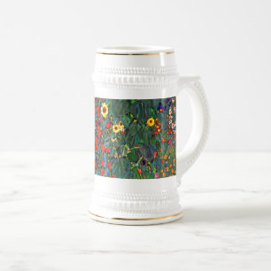 Gustav Klimt Flower Garden Bierglas