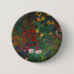 Gustav Klimt Flower Garden Button<br><div class="desc">Button mit Gustav Klimts Ölgemäldegarten mit Sonnenblumen (1907). Ein wunderschöner Garten mit Sonnenblumen und exquisiten blauen,  roten,  lila,  rosa und weißen Blume. Ein großartiges Geschenk für Jugendliche und österreichische Kunstliebhaber.</div>