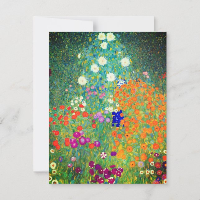 Gustav Klimt Flower Garden Card (Vorderseite)