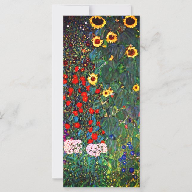 Gustav Klimt Flower Garden Card (Vorderseite)