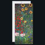 Gustav Klimt Flower Garden Card<br><div class="desc">Karte mit Gustav Klimts Ölmalereigarten mit Sonnenblumen (1907). Ein wunderschöner Garten mit Sonnenblumen und exquisiten blauen,  roten,  lila,  rosa und weißen Blume. Ein großartiges Geschenk für Jugendliche und österreichische Kunstliebhaber.</div>