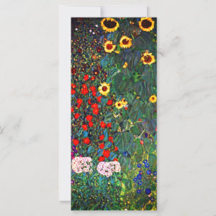 Gustav Klimt Flower Garden Card